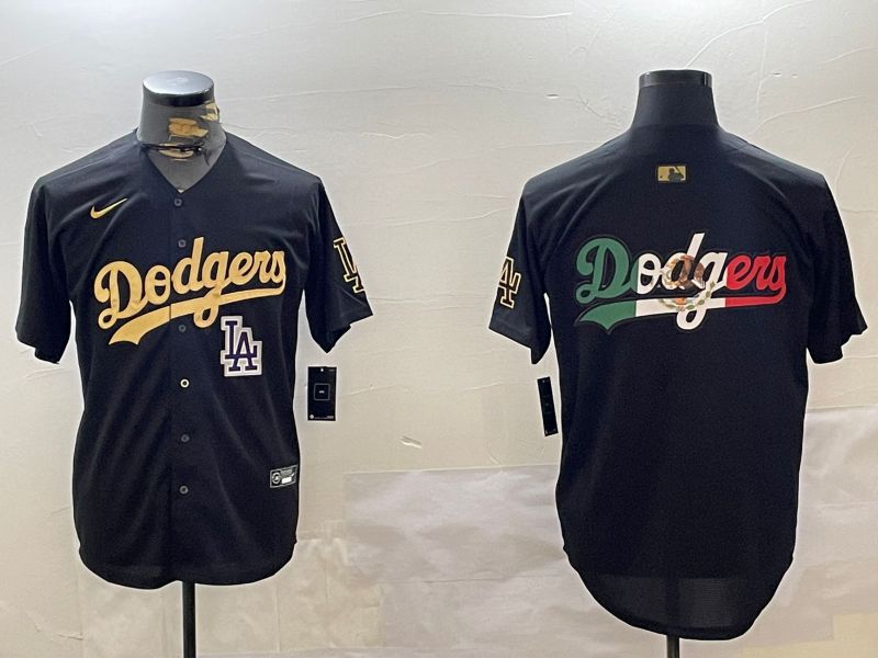 Men Los Angeles Dodgers Blank Black Game 2024 Nike MLB Jersey style 12053